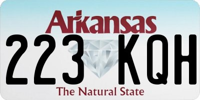 AR license plate 223KQH