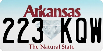 AR license plate 223KQW