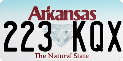 AR license plate 223KQX