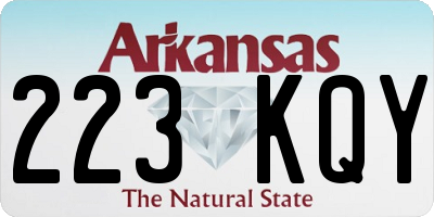 AR license plate 223KQY