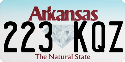 AR license plate 223KQZ