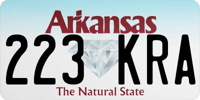 AR license plate 223KRA