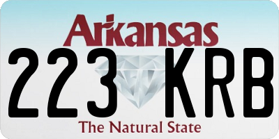 AR license plate 223KRB