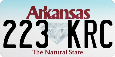 AR license plate 223KRC