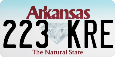 AR license plate 223KRE