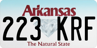 AR license plate 223KRF
