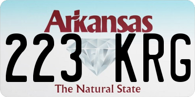 AR license plate 223KRG