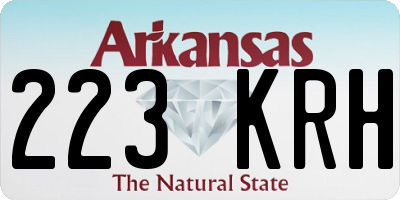 AR license plate 223KRH