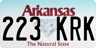 AR license plate 223KRK