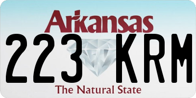 AR license plate 223KRM