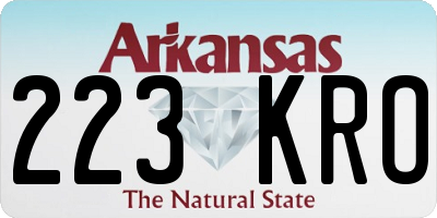 AR license plate 223KRO