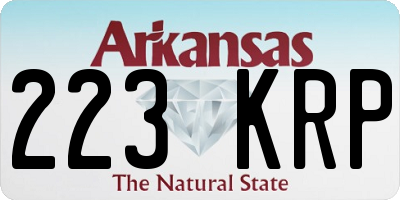 AR license plate 223KRP