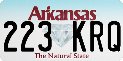AR license plate 223KRQ