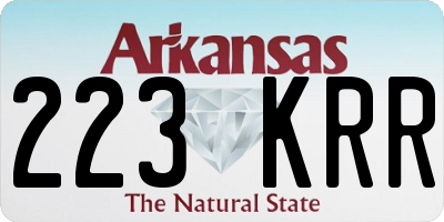 AR license plate 223KRR