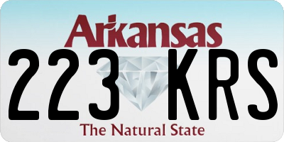 AR license plate 223KRS