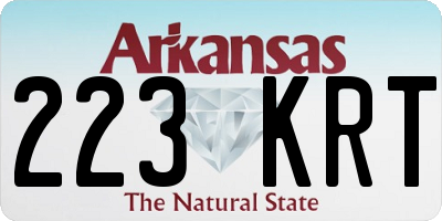 AR license plate 223KRT