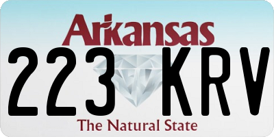 AR license plate 223KRV