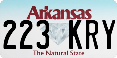 AR license plate 223KRY