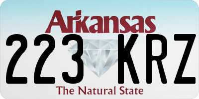 AR license plate 223KRZ