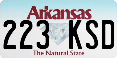 AR license plate 223KSD