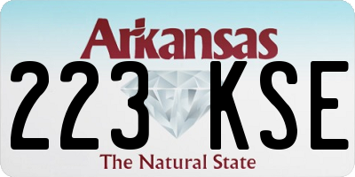 AR license plate 223KSE