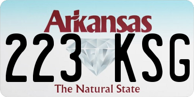 AR license plate 223KSG