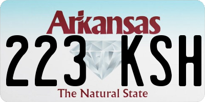 AR license plate 223KSH