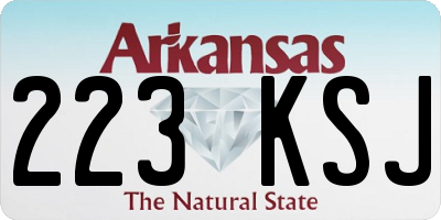 AR license plate 223KSJ