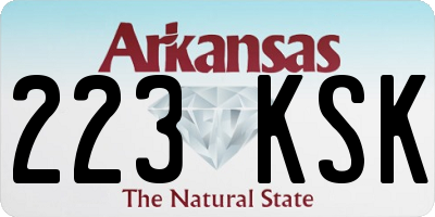 AR license plate 223KSK