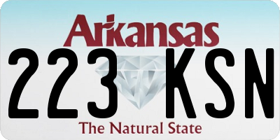 AR license plate 223KSN