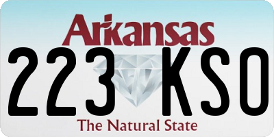 AR license plate 223KSO