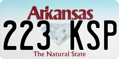 AR license plate 223KSP