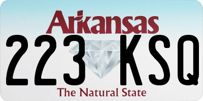 AR license plate 223KSQ