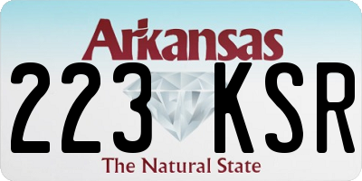 AR license plate 223KSR