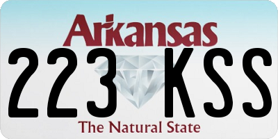 AR license plate 223KSS