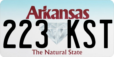 AR license plate 223KST