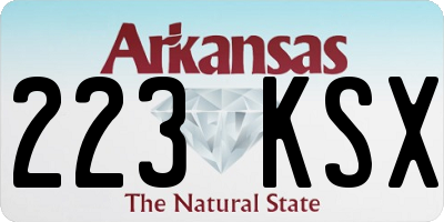 AR license plate 223KSX