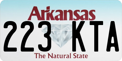 AR license plate 223KTA