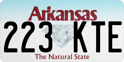 AR license plate 223KTE
