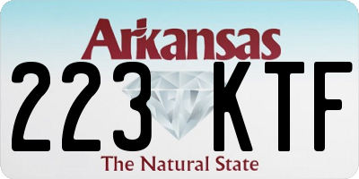 AR license plate 223KTF
