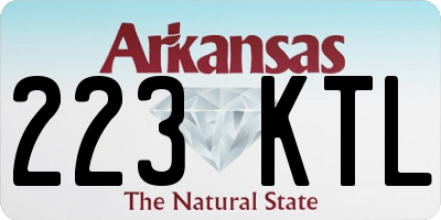 AR license plate 223KTL