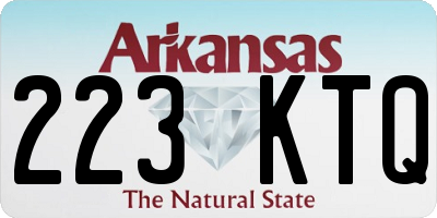 AR license plate 223KTQ