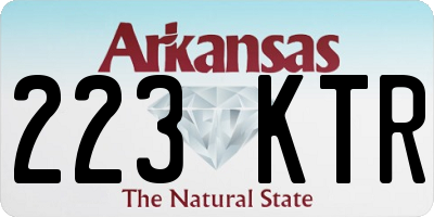 AR license plate 223KTR
