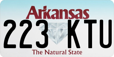 AR license plate 223KTU