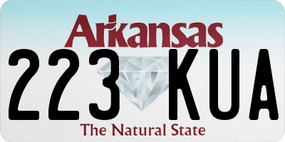 AR license plate 223KUA