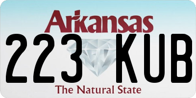 AR license plate 223KUB