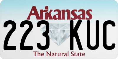 AR license plate 223KUC