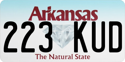 AR license plate 223KUD