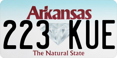 AR license plate 223KUE