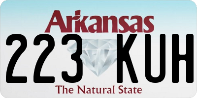 AR license plate 223KUH